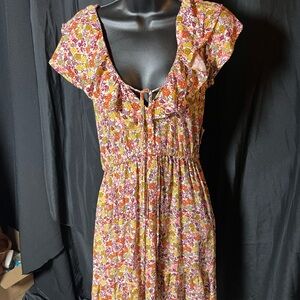 Old Navy Multicolor Floral Midi Dress